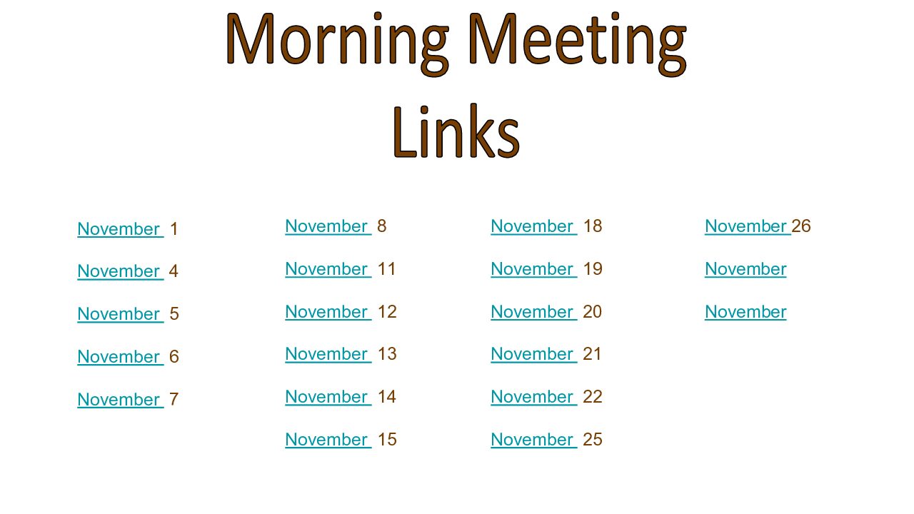 November Morning Meeting-Asl Mm Slides 2024-2025
