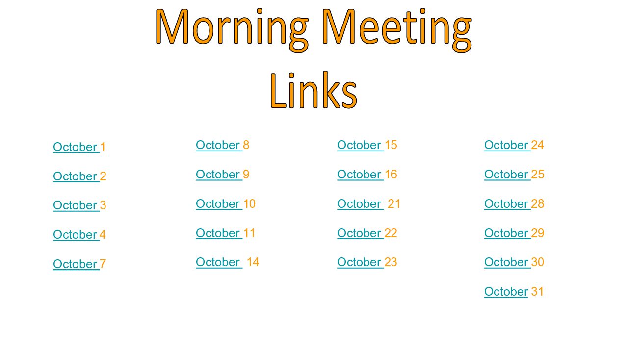 October Morning Meeting-Asl Mm Slides 2024-2025