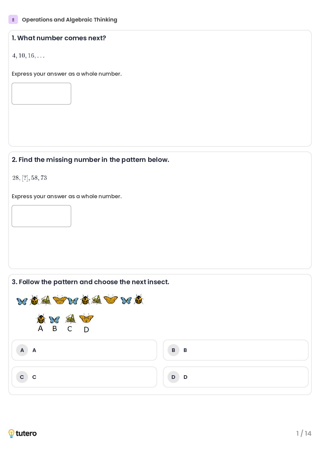 Operations and Algebraic Thinking Standard Worksheet 1 (1)