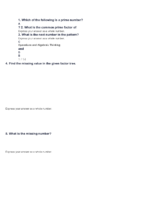 Operations and Algebraic Thinking Standard Worksheet 1_