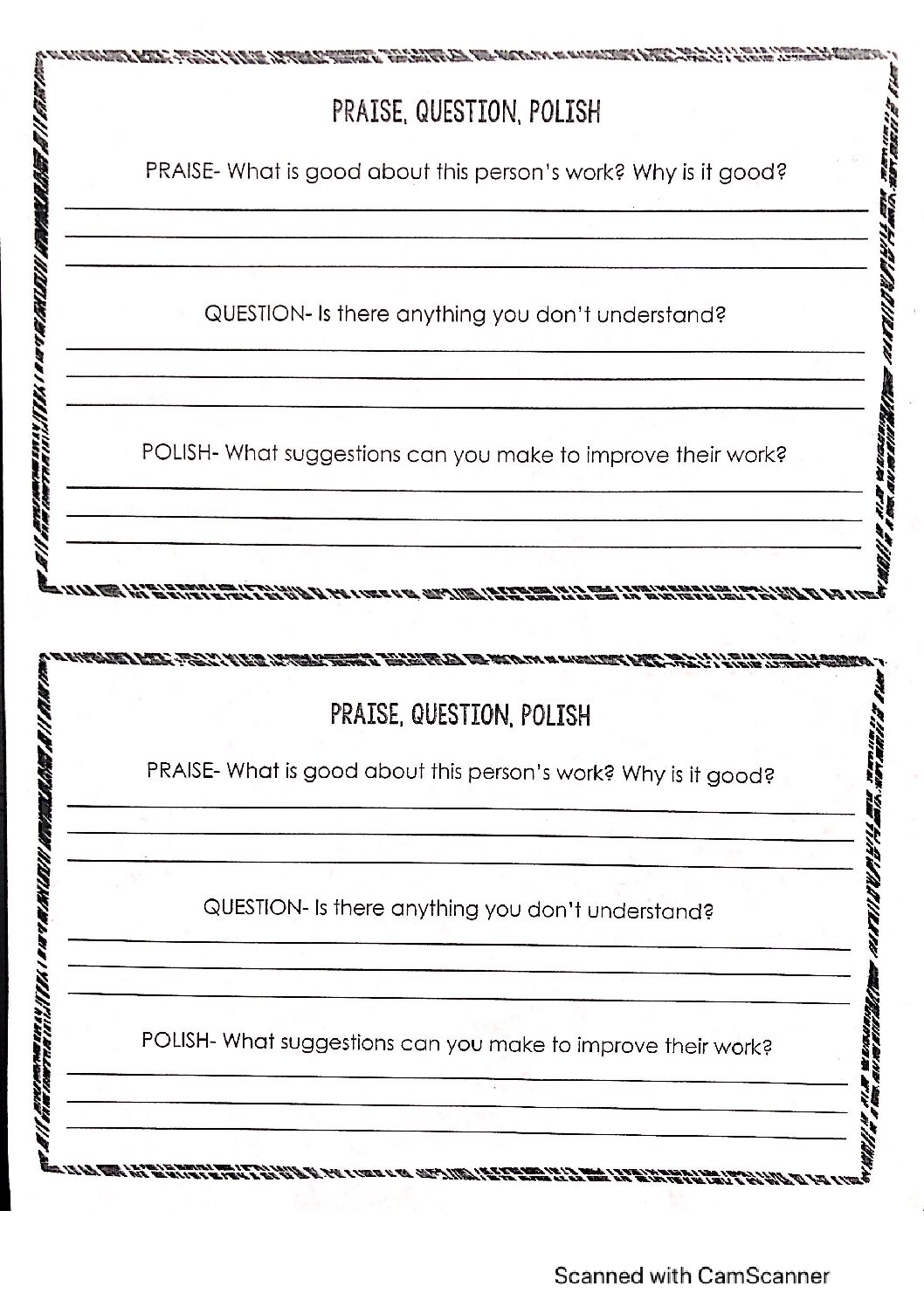 Peer feed back form 1