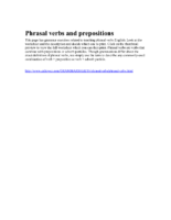 Phrasal Verbs And Prepositions Doc