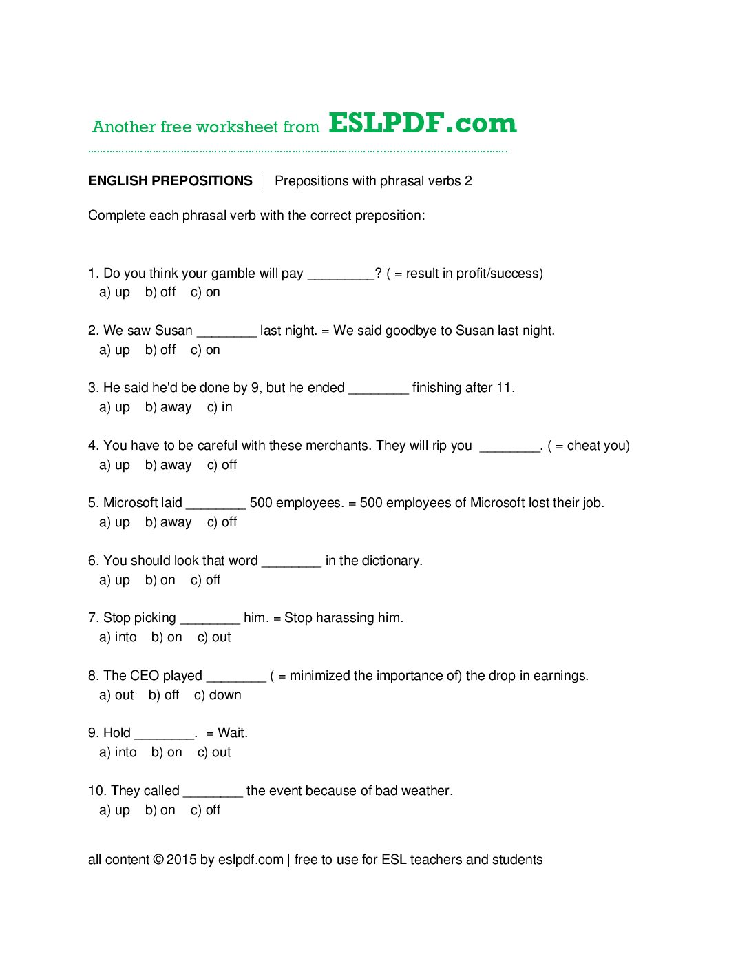 Prepositions Phrasal Verbs2