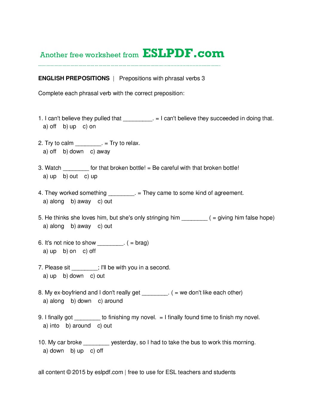 Prepositions Phrasal Verbs3