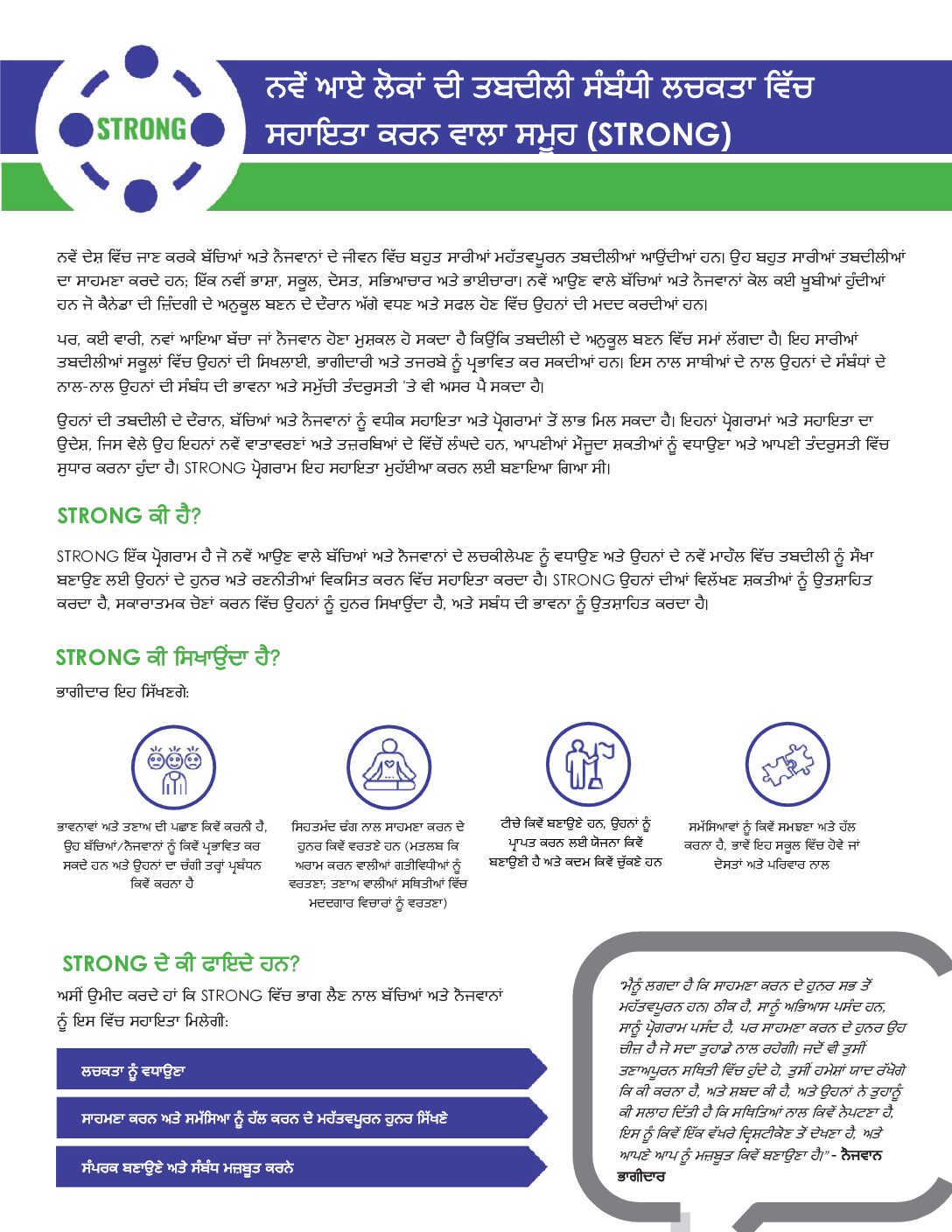 (Punjabi) STRONG for Parents Overview