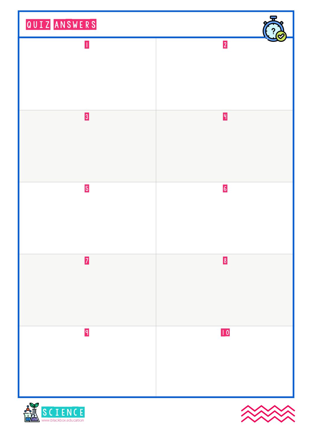 Quız Answers 10 Questıons