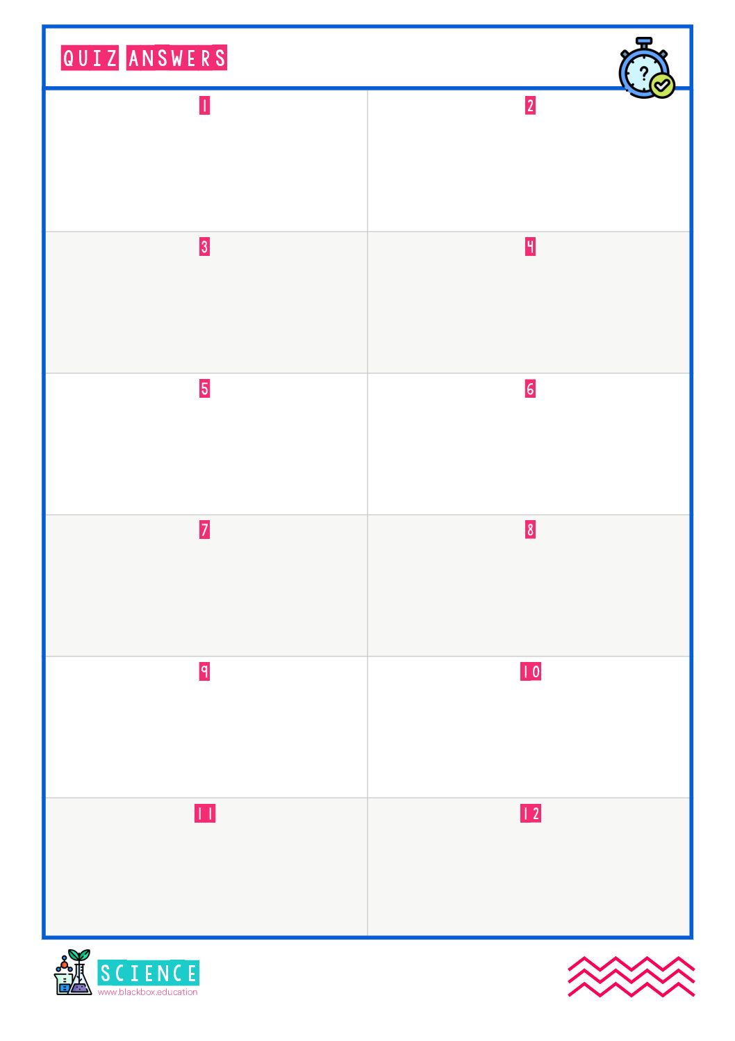 Quız Answers 12 Questıons
