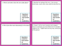 Reading Response Task Cards