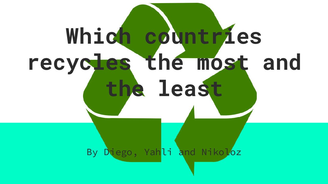 Recycle Research Question