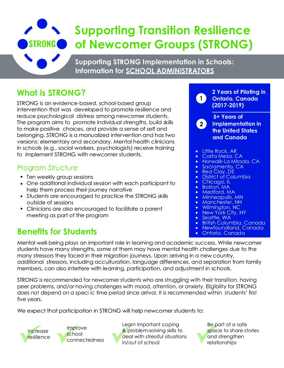 STRONG for Administrators