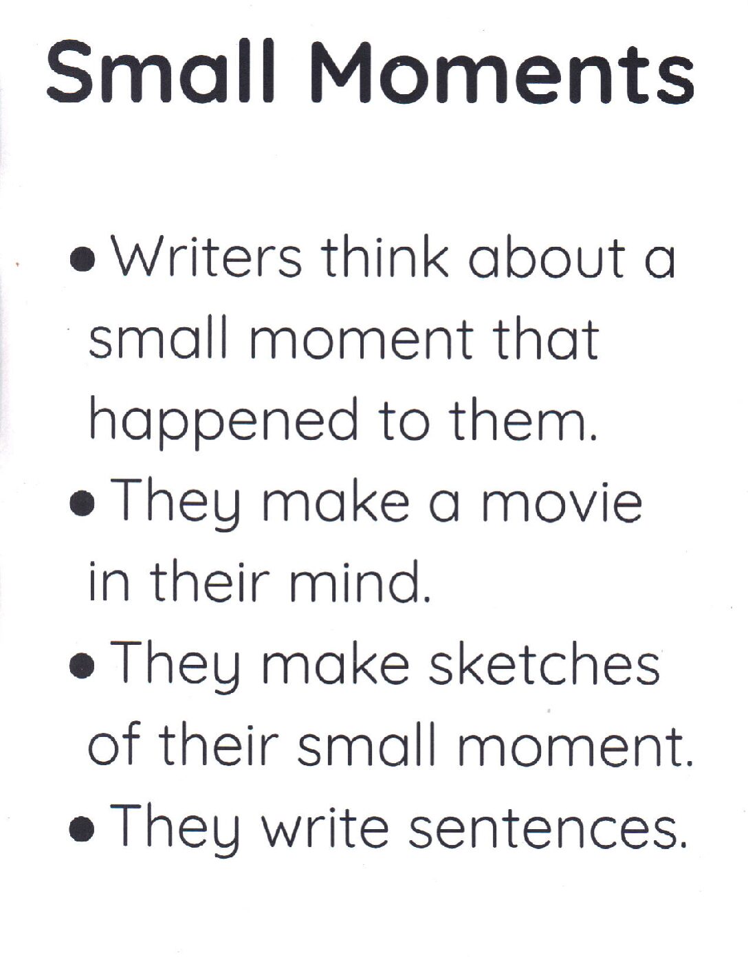 Small Moments