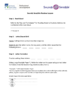 Sounds Sensible Review Lesson Fillable Form