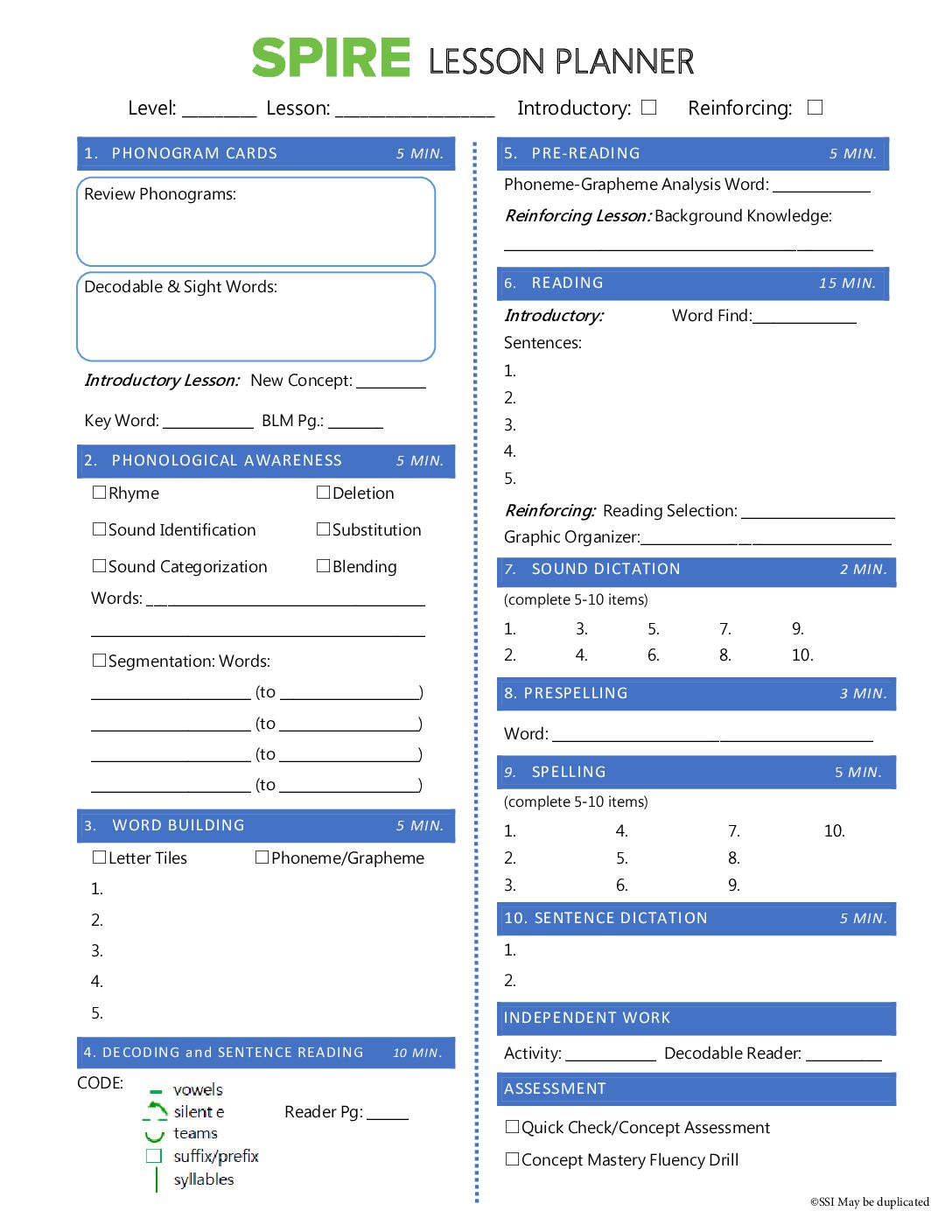 Spıre Lesson Planner 2019 Fillableonline