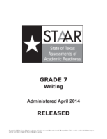 Staar G7 2014Test Write