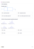 Statistics and Probability Standard Worksheet 1