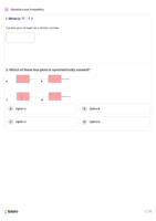 Statistics and Probability Standard Worksheet