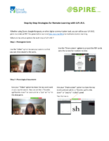 Support Strategies For Remote Learning With S P I R E