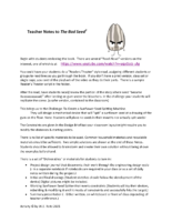 Teacher Notes To The Bad Seed