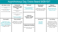 Template To Share Asynchronous Day Choice Board