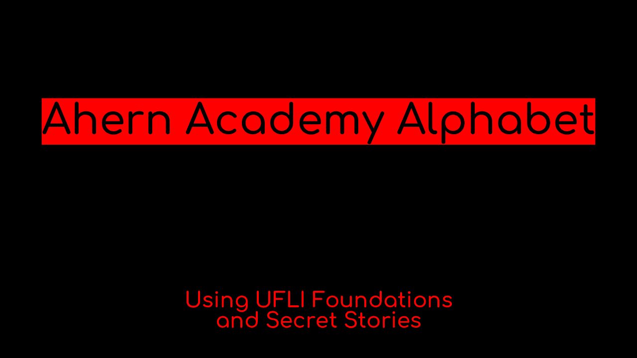 Ufli Ahern Academy Alphabet White