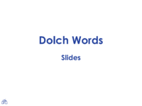 Uflı Dolch Words Slides