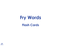 Uflı Fry Words Flash Cards