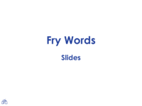 Uflı Fry Words Slides