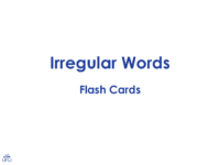 Uflı Irregular Words Flash Cards