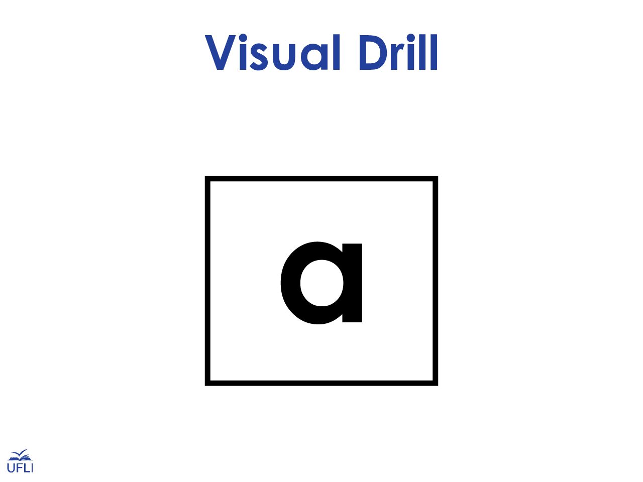 Uflı Visual Drill Alphabet
