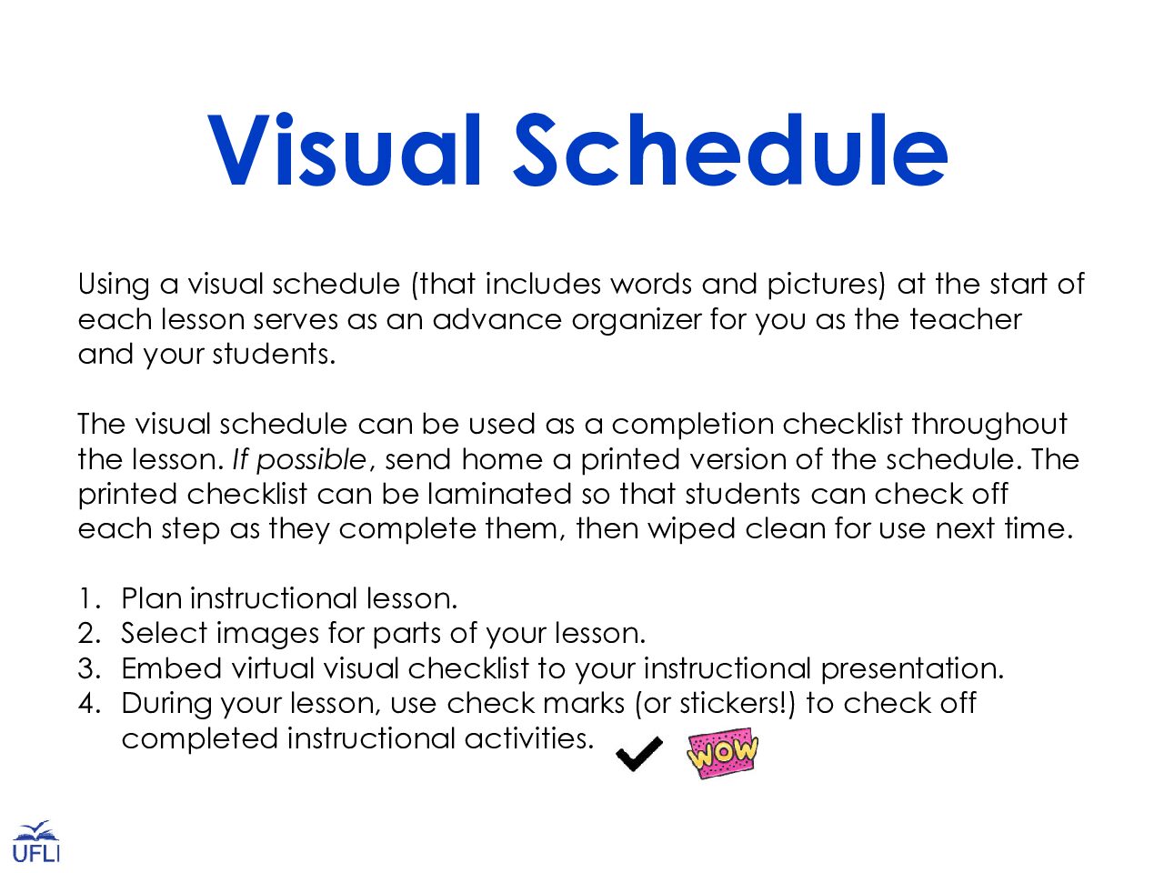 Uflı Visual Schedule Templates