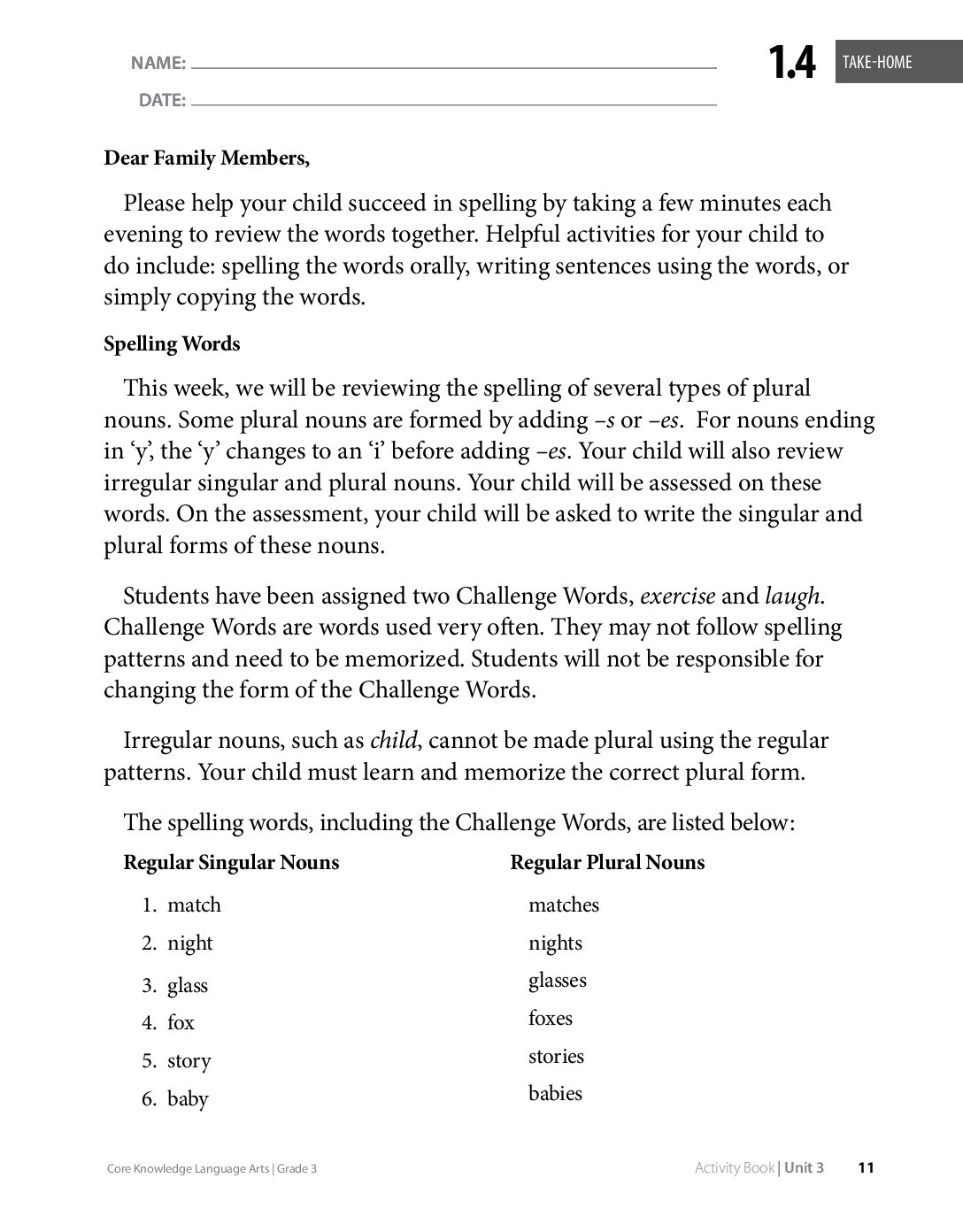 Unit 3 Grammar Pages