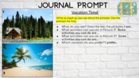 Vacation Tıme-Ell Journal Prompts