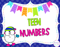 Winter Teen Number Worksheets