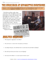 06 Surrender At Appomattox Worksheet