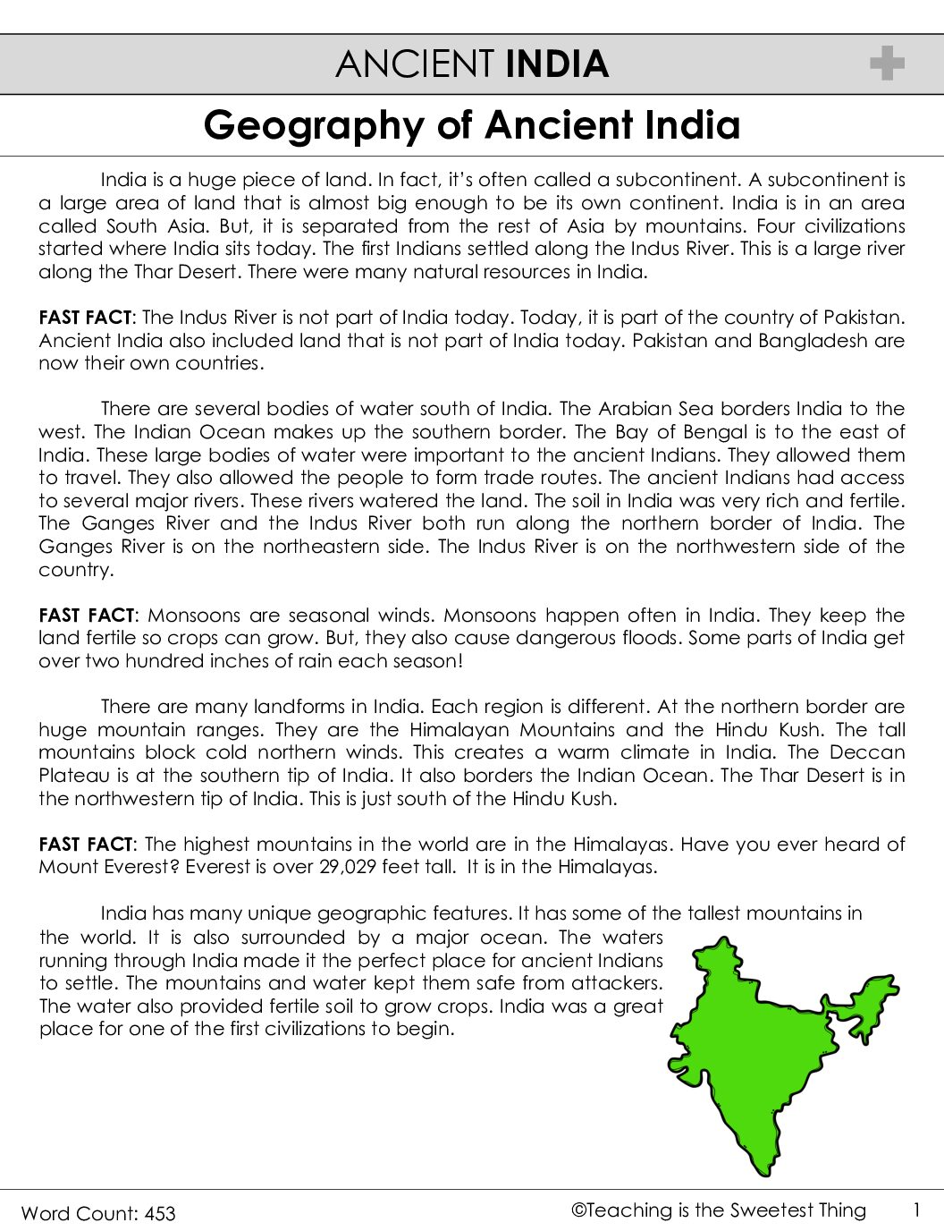 1Er Geography Of Ancient India