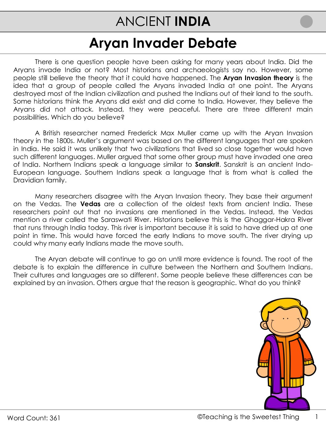 2L Aryan Invader Debate