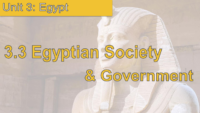 3.3 Egyptian Society & Government