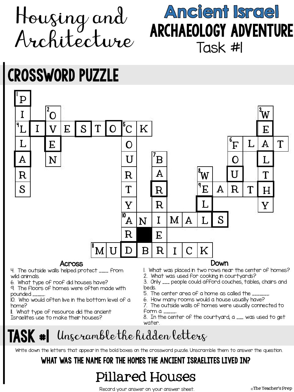 4.11 Escape Room Answer Sheets