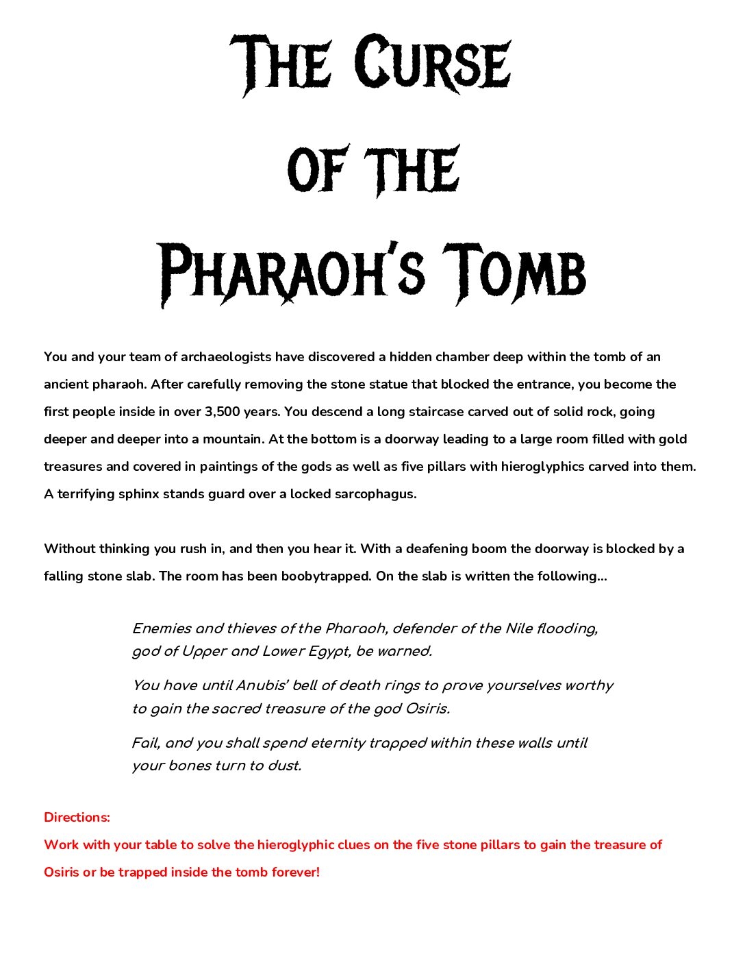 4.17 Escape Room Instructions And Clues