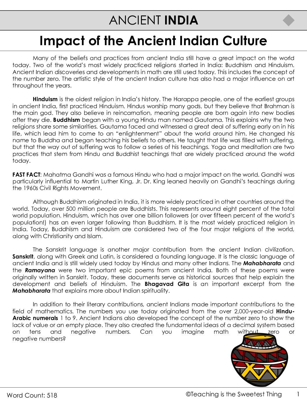 4H Impact Of The Ancient Indian Culture