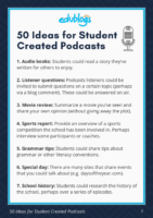 50 Ideas For Student Created Podcasts