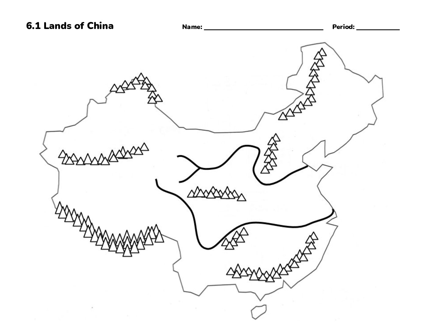 6.1 Handout Lands Of China