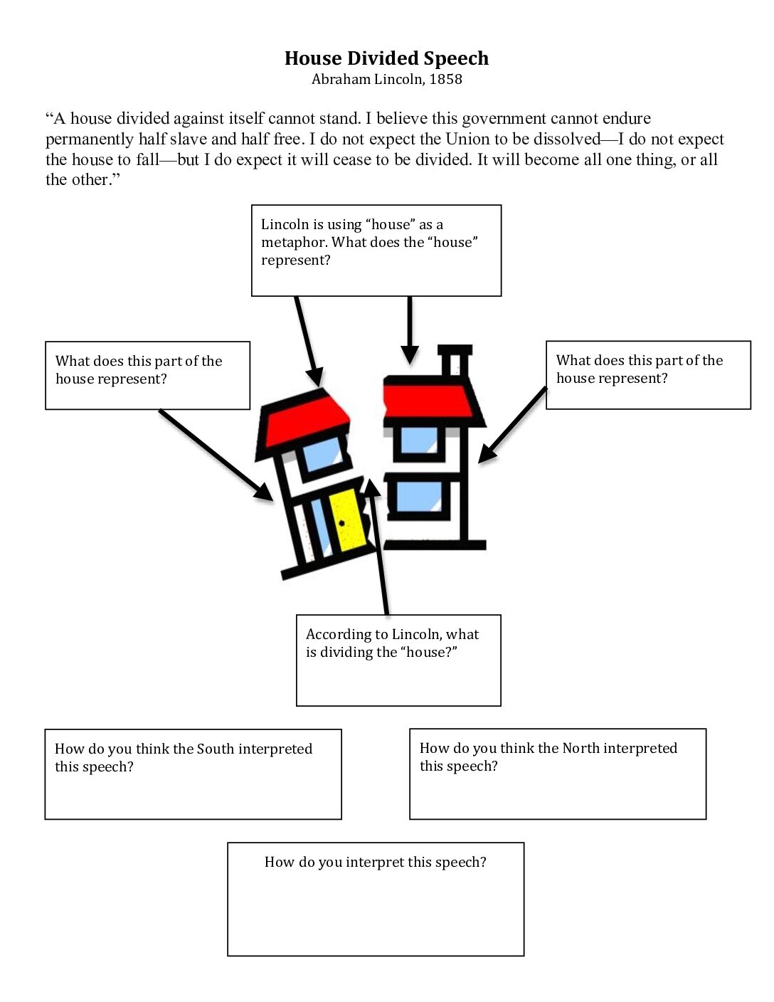 Abrahamlin coln house divided speech