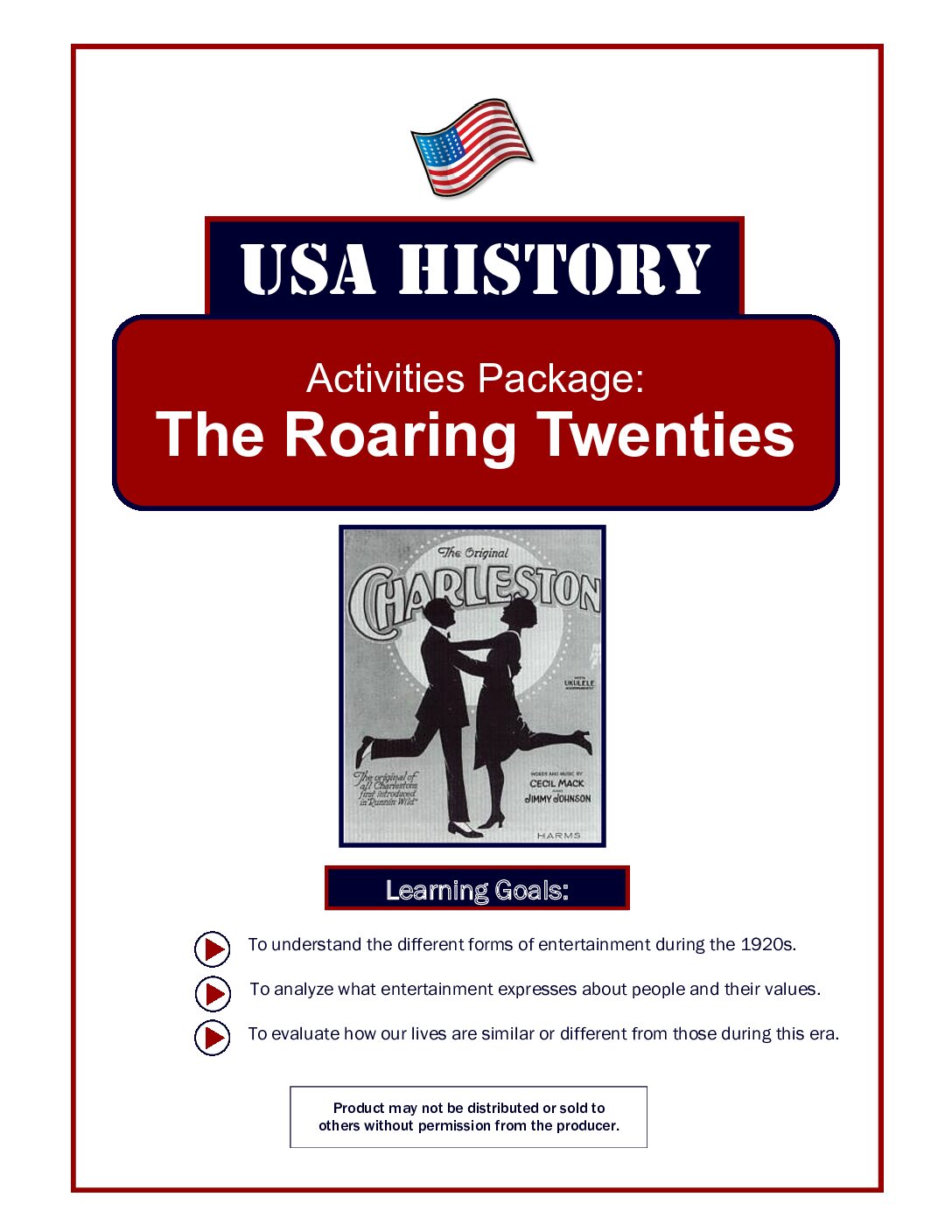 Additional Activities Package The Roaring Twenties