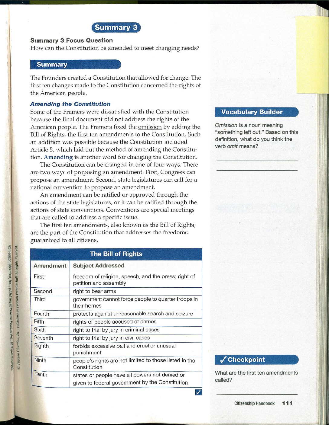 Amendment 1