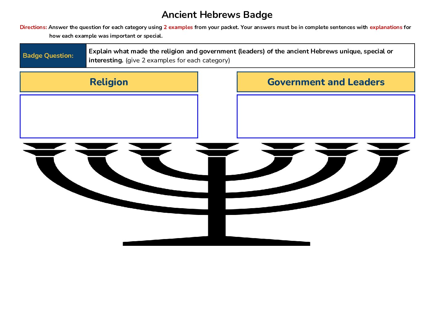 Ancient Hebrews Badge