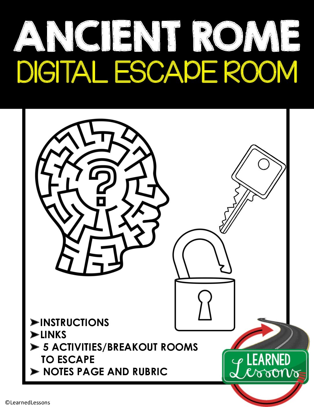 Ancient rome digital escape room break out room test prep digital google 1