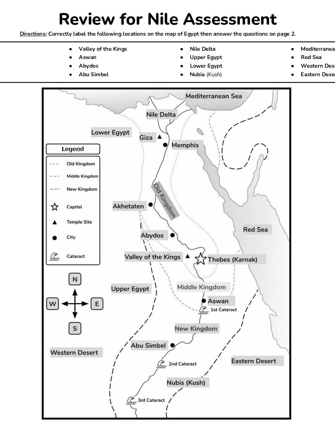 Answer Key Study Guide The Nile