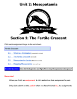 Answer Key Unit 2 Section 1 Fertile Crescent