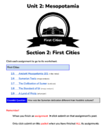 Answer Key Unit 2 Section 2 First Cities